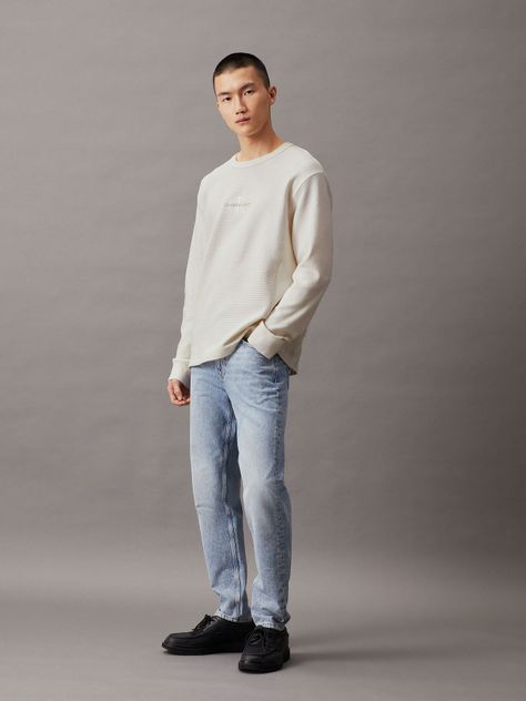 Polera LS City Grid Blanco Calvin Klein-1