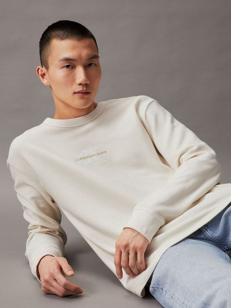 Polera LS City Grid Blanco Calvin Klein-3