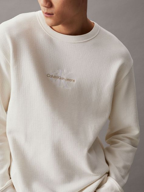 Polera LS City Grid Blanco Calvin Klein-4
