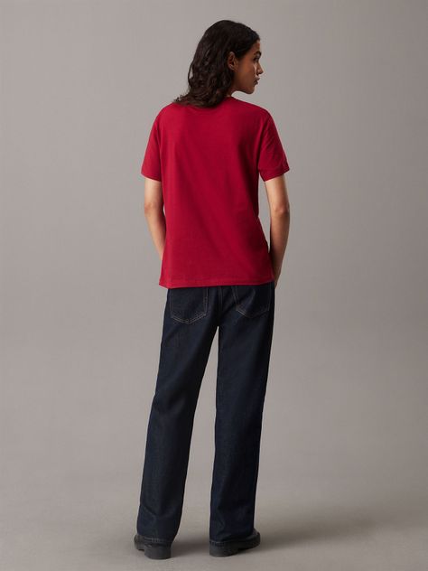 Polera Ck Embro Badge Regular Rojo Calvin Klein-2