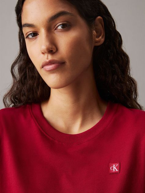 Polera Ck Embro Badge Regular Rojo Calvin Klein-3