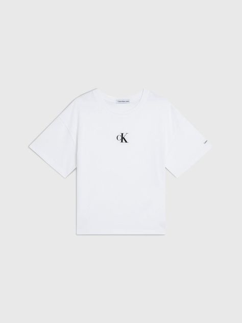 Polera Niña Ck Logo Boxy Blanco Calvin Klein-4