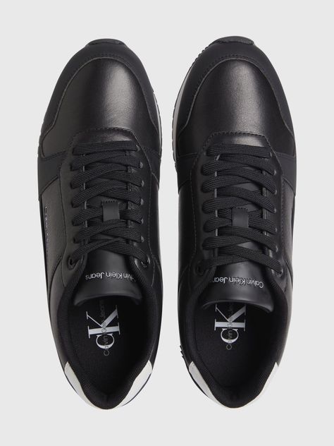 Zapatilla de Cuero Retro Runner Low Negro Calvin Klein-2