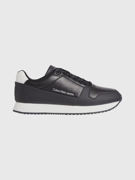 Zapatilla de Cuero Retro Runner Low Negro Calvin Klein-4