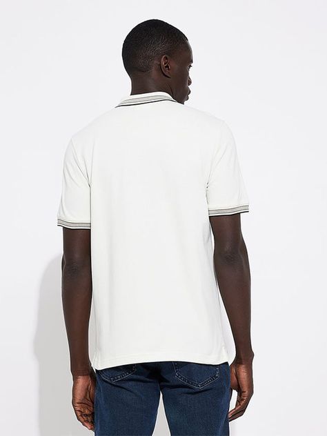 Polo Stretch Mult Tipping Blanco Calvin Klein-2
