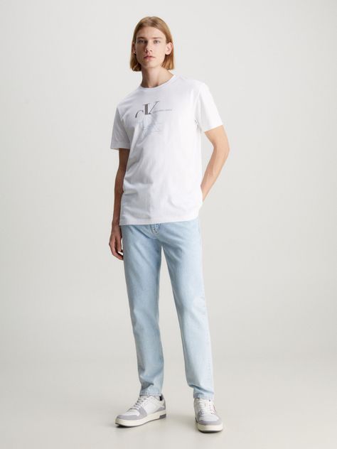 Polera Monogram Echo Graphic Blanco Calvin Klein-1
