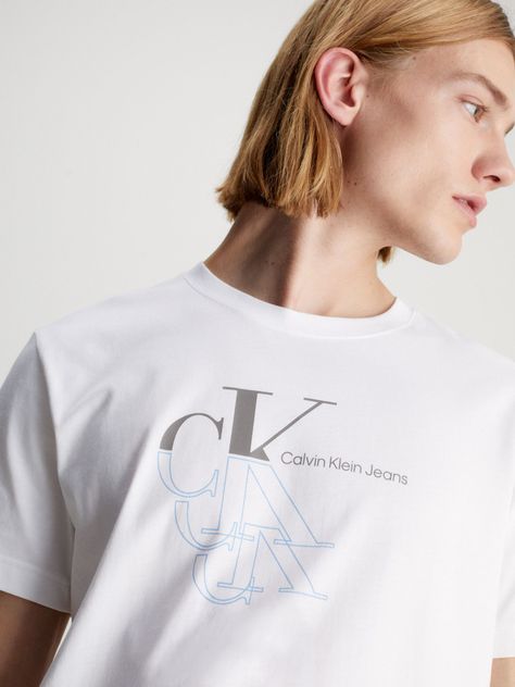 Polera Monogram Echo Graphic Blanco Calvin Klein-3