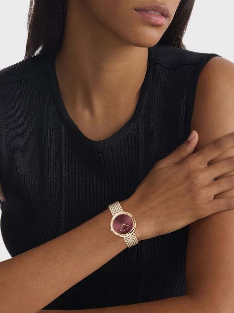 Reloj Contoured Bezel Dorado RGM Calvin Klein-3