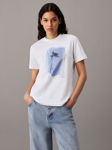 Polera Painted Floral Blanco Calvin Klein-0