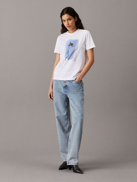 Polera Painted Floral Blanco Calvin Klein-1