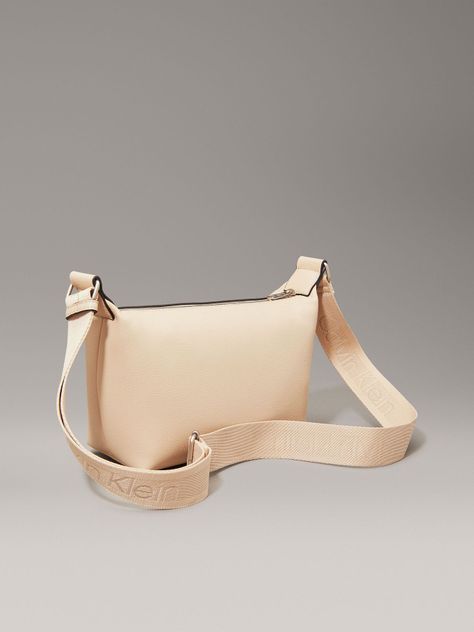 Cartera Over Webbing Beige Calvin Klein-4