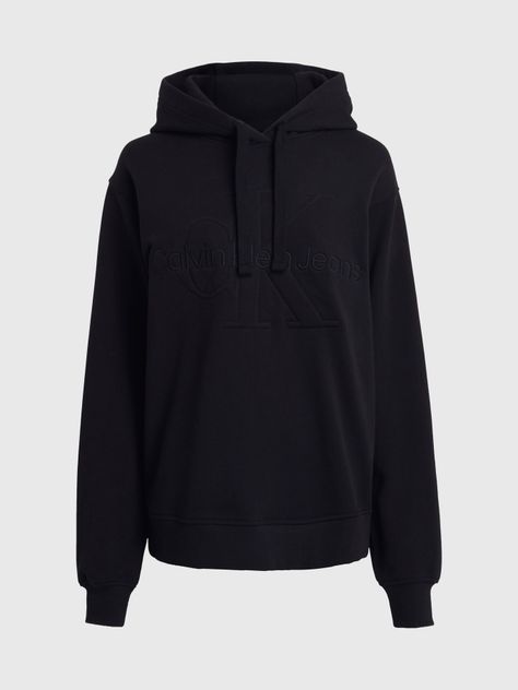 Polerón con Gorro Premium Monologo Negro Calvin Klein-4