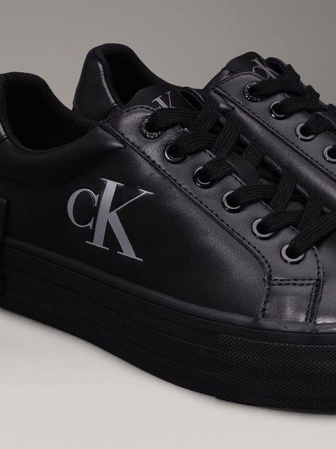 Zapatillas de Cuero Vulc Flatform Negro Calvin Klein-6