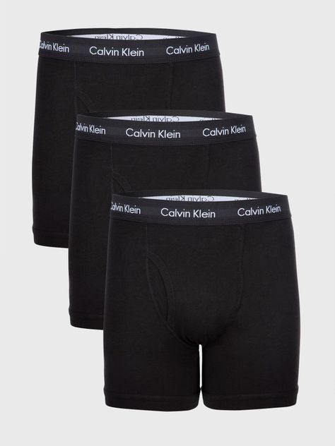 Pack 3 Bóxers Largos - Stretch Negro Calvin Klein-0