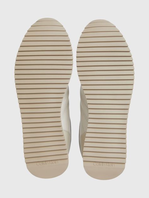 Zapatilla de Cuero Low Top Lace Up Crema Calvin Klein-3