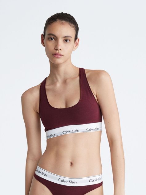 Bralette Modern Cotton Burdeo Calvin Klein-0