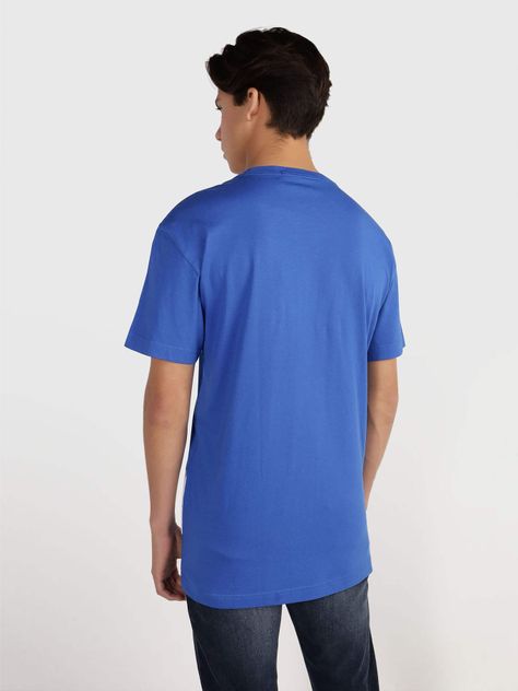 Polera Stencil Blocking Logo Azul Calvin Klein-2