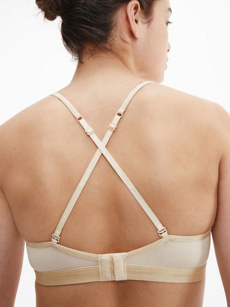 Bralette Triángulo Form to Body Beige Calvin Klein-4