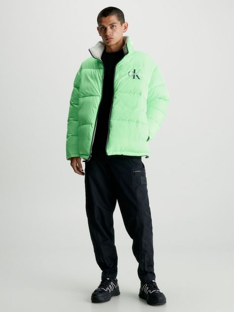 Parka Reversible 90 Puffer Verde Calvin Klein-1