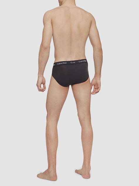 Pack 3 Slips New Cotton Stretch Negro Calvin Klein-3