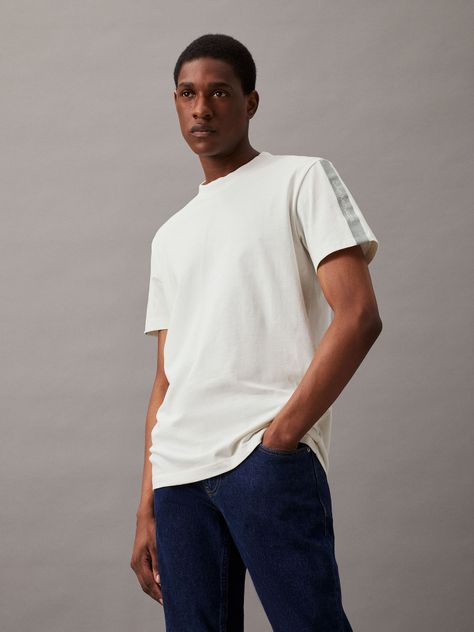 Polera Logo Tape Blanco YBI Calvin Klein-0