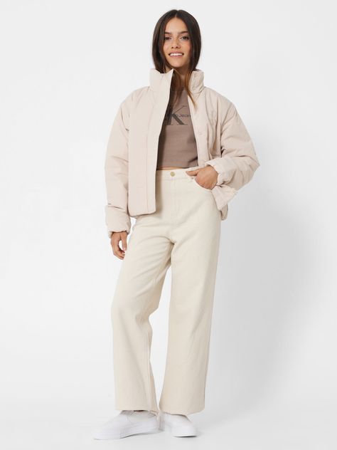 Chaqueta Short Lightweight Beige-1