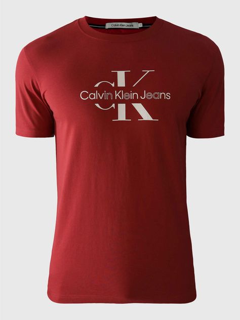 Polera Disrupted Outline Monologo Rojo Calvin Klein-4