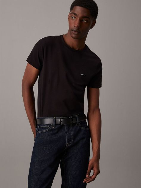 Polera Stretch Slim Fit Negro Calvin Klein-0