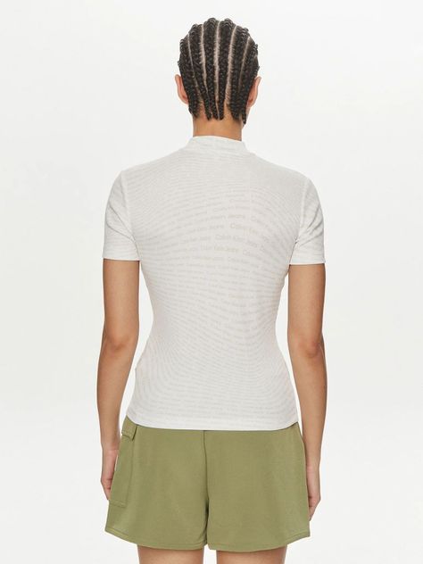 Polera Aop Rib Blanco Calvin Klein-2