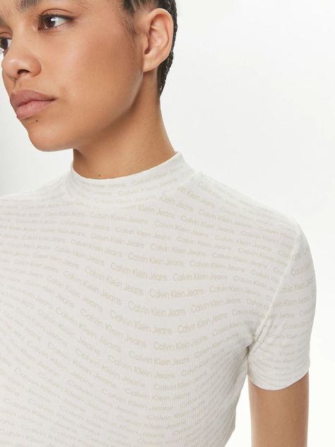 Polera Aop Rib Blanco Calvin Klein-4