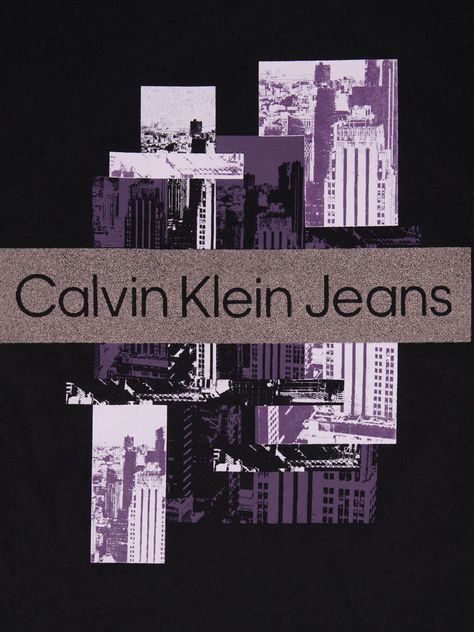 Polera Niña City Collage Negro Calvin Klein-1