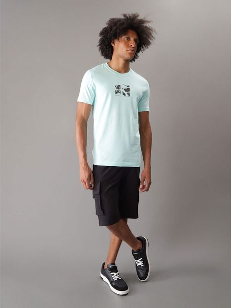 Polera Small Box Logo Verde Calvin Klein-1