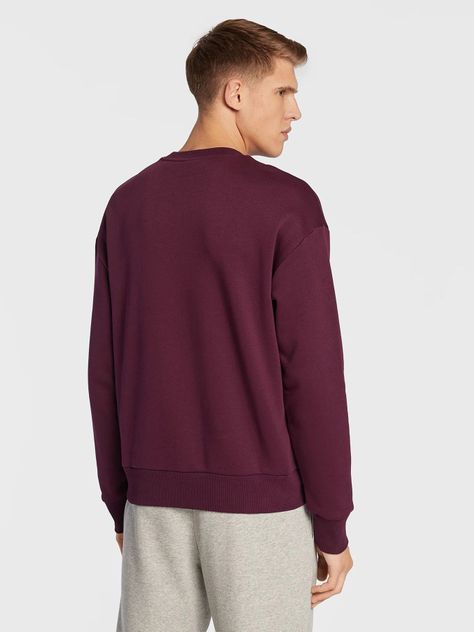 Polerón Textured Logo Burdeo Calvin Klein-2
