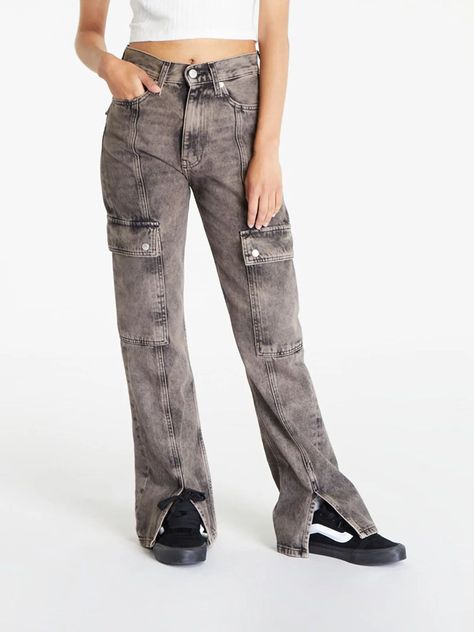 Jeans Authentic Bootcut Cargo Gris-0