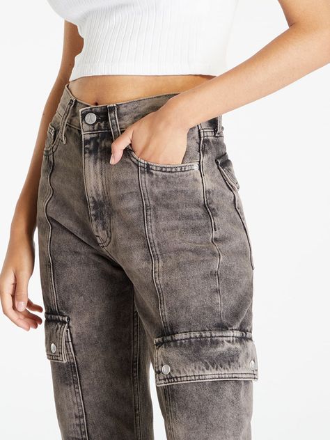 Jeans Authentic Bootcut Cargo Gris-2