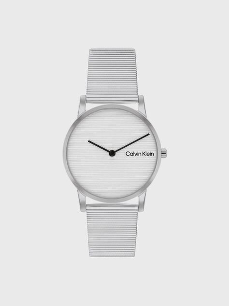 Reloj Linear Dial Mesh Plateado Calvin Klein-0