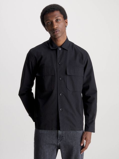Sobrecamisa de sarga Negro Calvin Klein-0