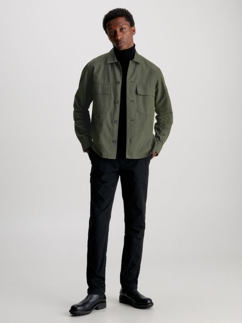 Sobrecamisa Cotton Nylon Verde Calvin Klein-1