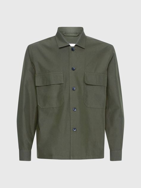 Sobrecamisa Cotton Nylon Verde Calvin Klein-4