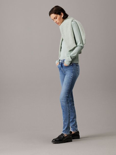 Jeans Mid Rise Skinny AA Azul Calvin Klein-1