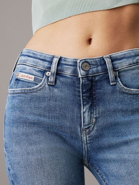 Jeans Mid Rise Skinny AA Azul Calvin Klein-3
