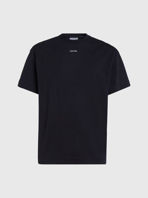 Polera Nano Logo Interlock Negro Calvin Klein-4