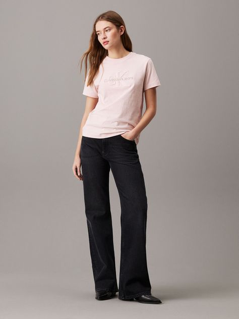 Polera Chenille Monologo Rosado Calvin Klein-1