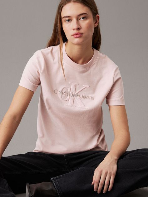 Polera Chenille Monologo Rosado Calvin Klein-3