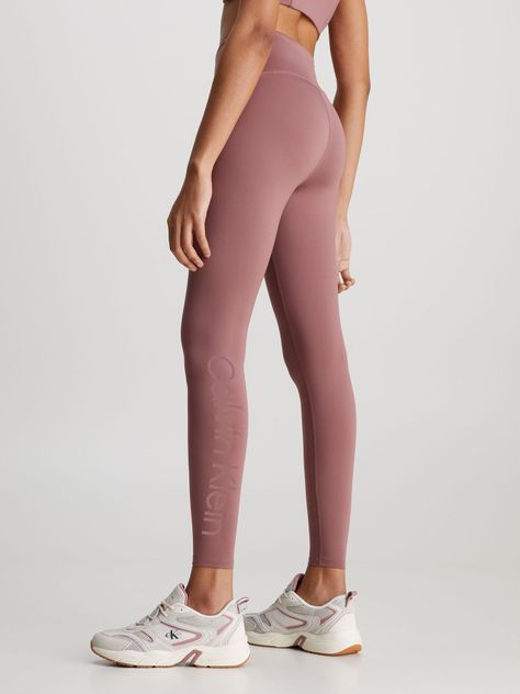 Calzas Vertical Logo Rosa Calvin Klein-2