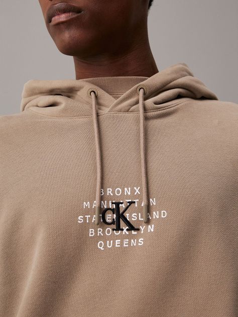 Polerón con Gorro Nyc Stamp Graphic Beige Calvin Klein-3