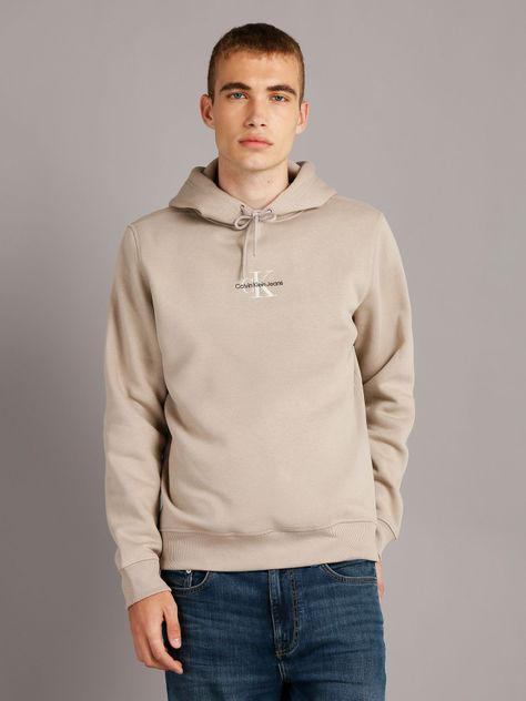 Polerón con Gorro Monologo Beige Calvin Klein-0