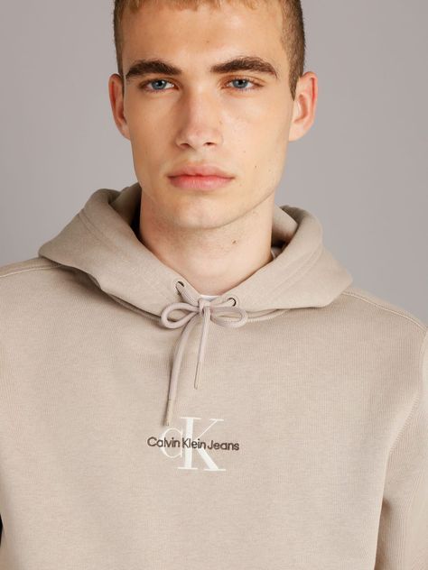 Polerón con Gorro Monologo Beige Calvin Klein-4