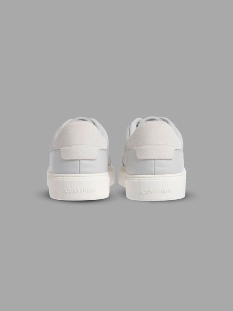 Zapatillas de Cuero Lace Up Basket Gris Calvin Klein-1