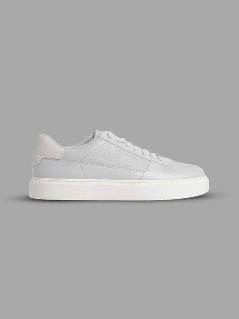 Zapatillas de Cuero Lace Up Basket Gris Calvin Klein-2